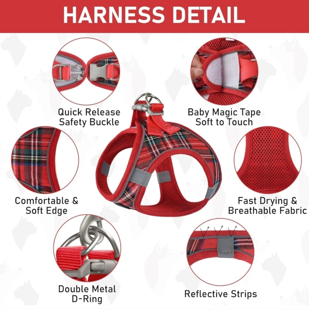 Pet Harness Collar and Leash Set - Picture 3 of 6